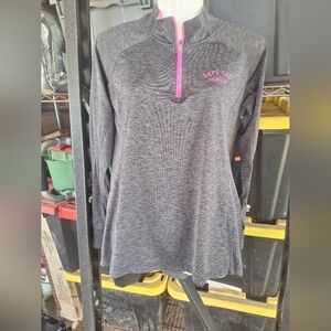 Gray and Pink Long Sleeve Women's Top